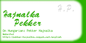 hajnalka pekker business card